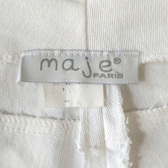 Maje white medium rise straight leg pants - Picture 11 of 11